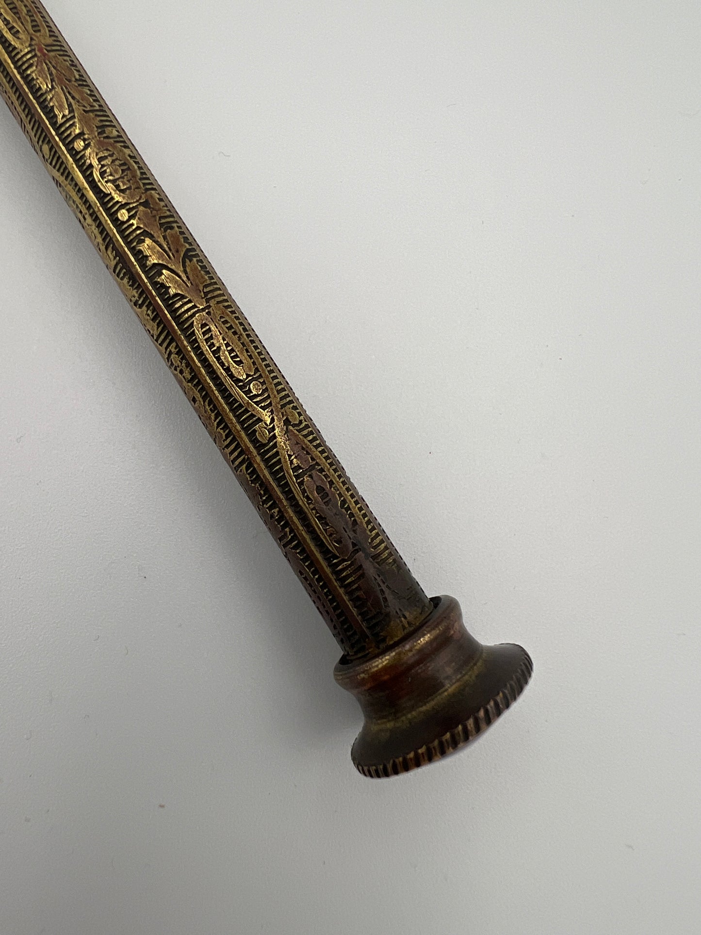 Antique Ornate Brass Victorian Hand Mirror
