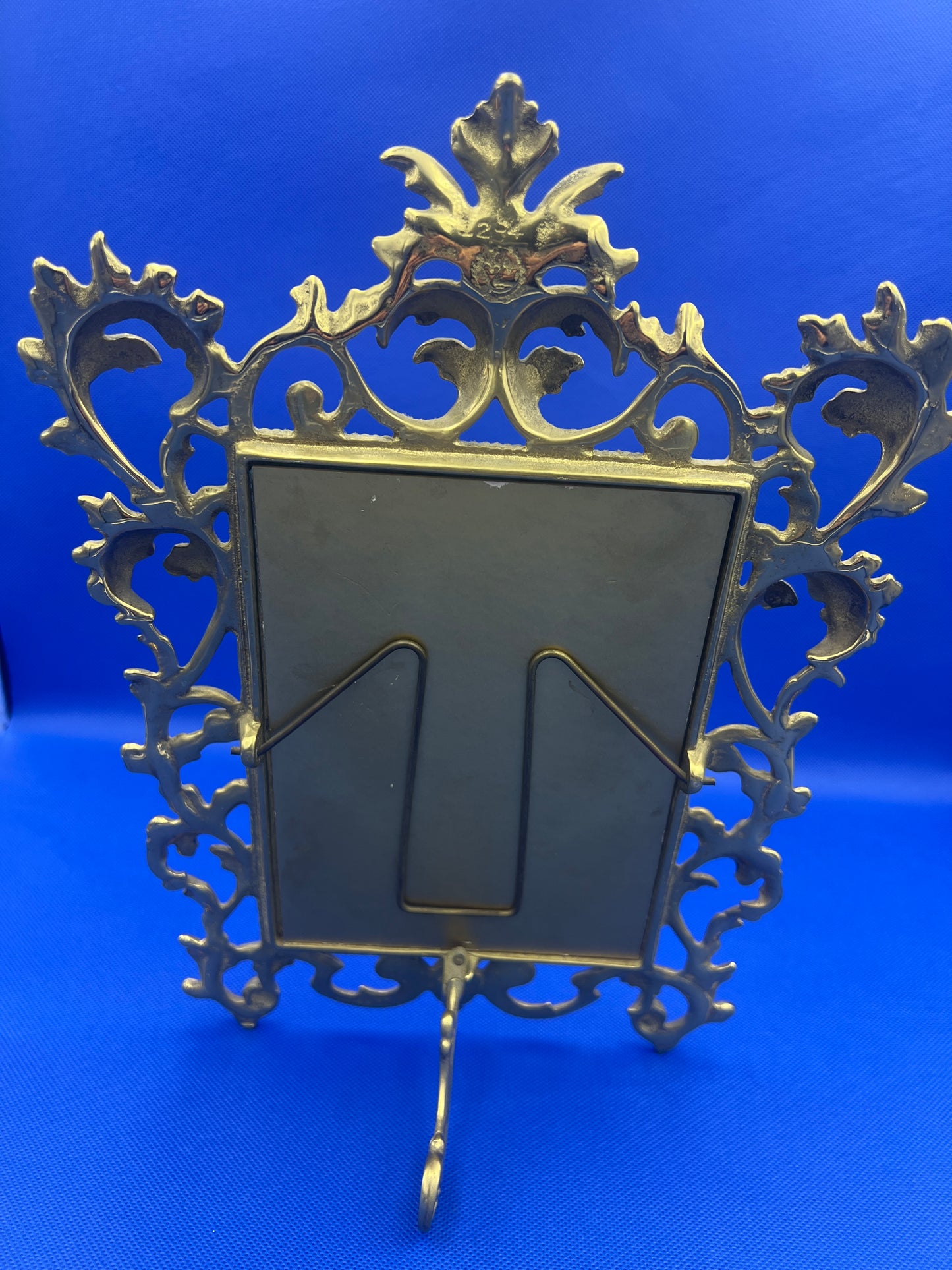 Vintage Ornate Solid Brass 5x7 Picture Frame
