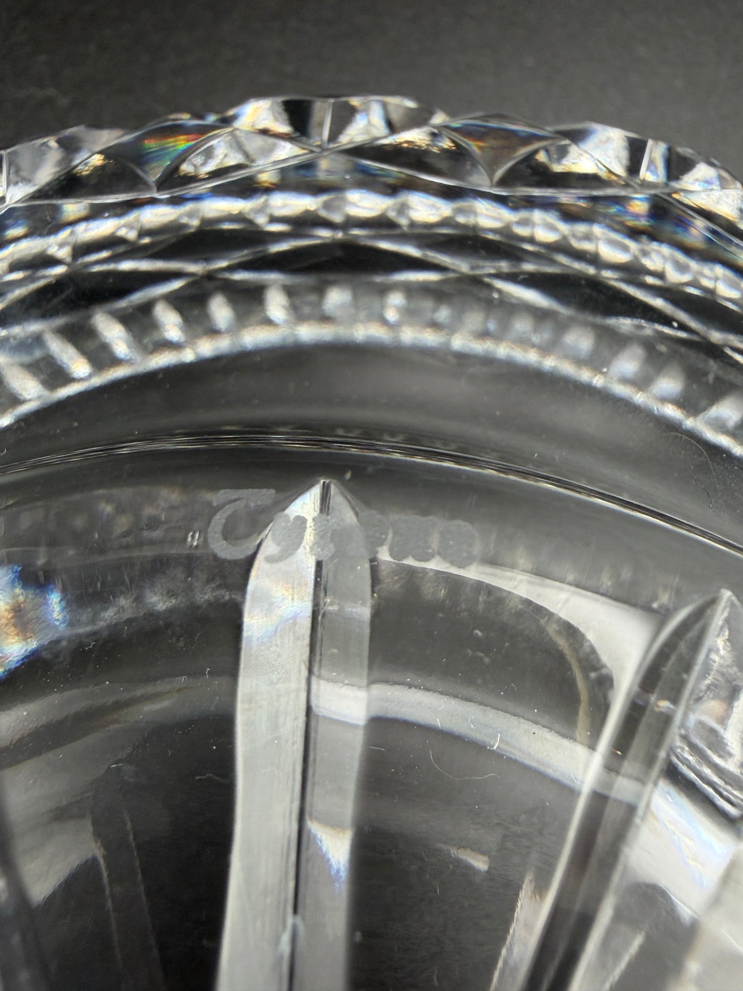 Vintage Irish Tyrone Signed Crystal Bowl