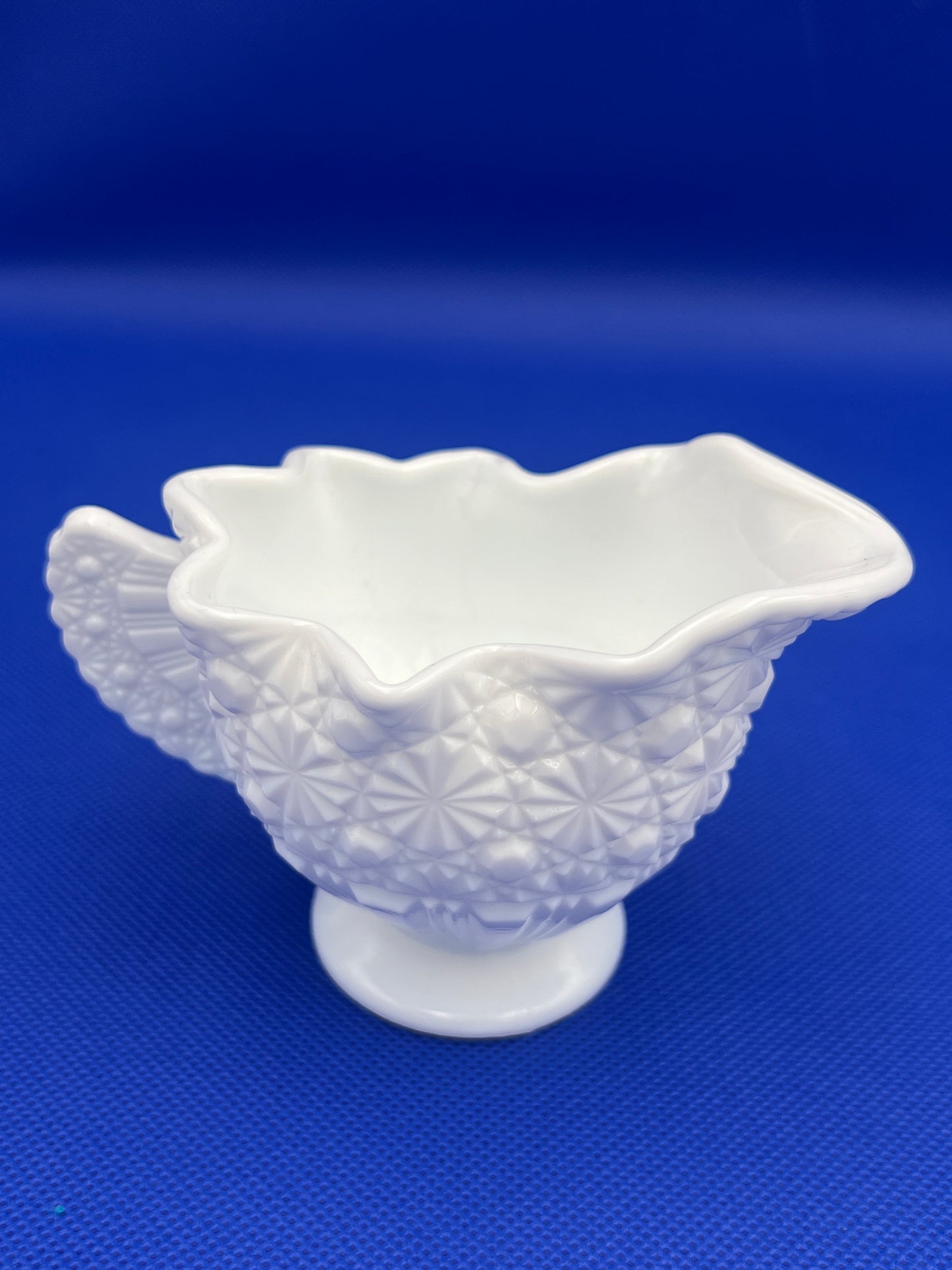 Vintage Fenton Milk Glass Daisy and Button Creamer and Sugar