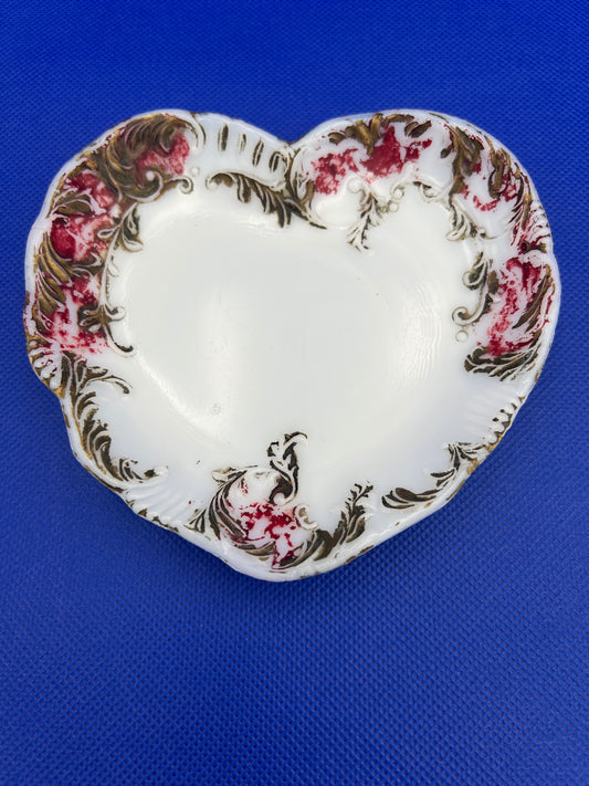 Antique Milk Glass Pin Dish and Trinket Box Collection - Set of Three Items