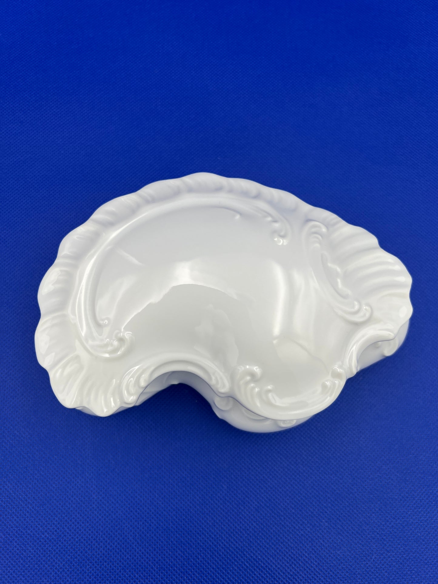 Vintage White Porcelain Art Nouveau Style Trinket Box