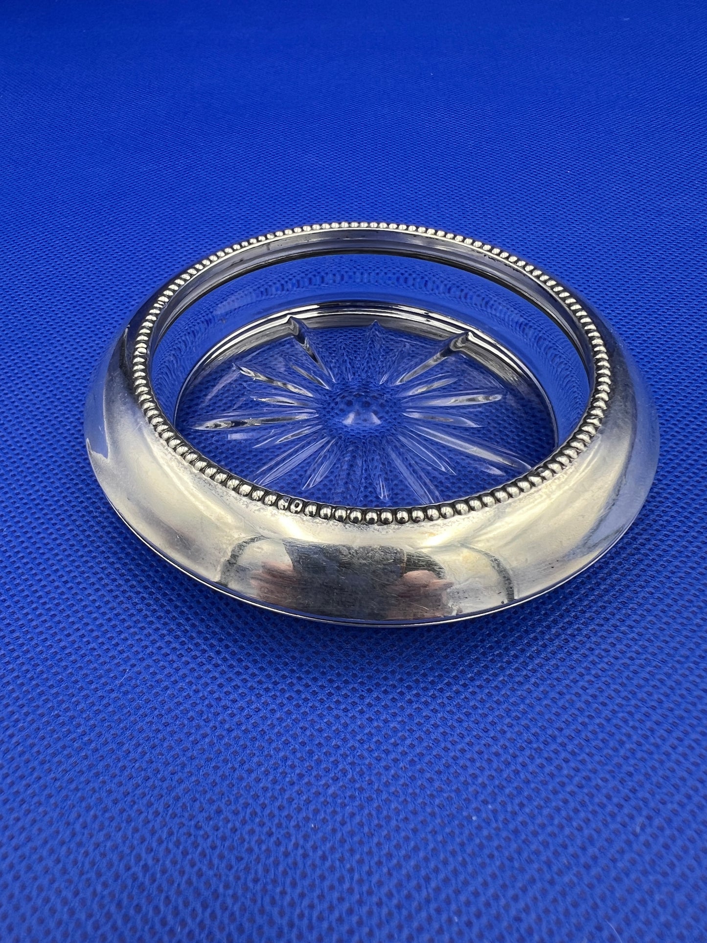 Vintage Frank M. Whiting & Co. Sterling Glass Coasters - Set of 10 Plus 1 Bonus Rogers Coaster