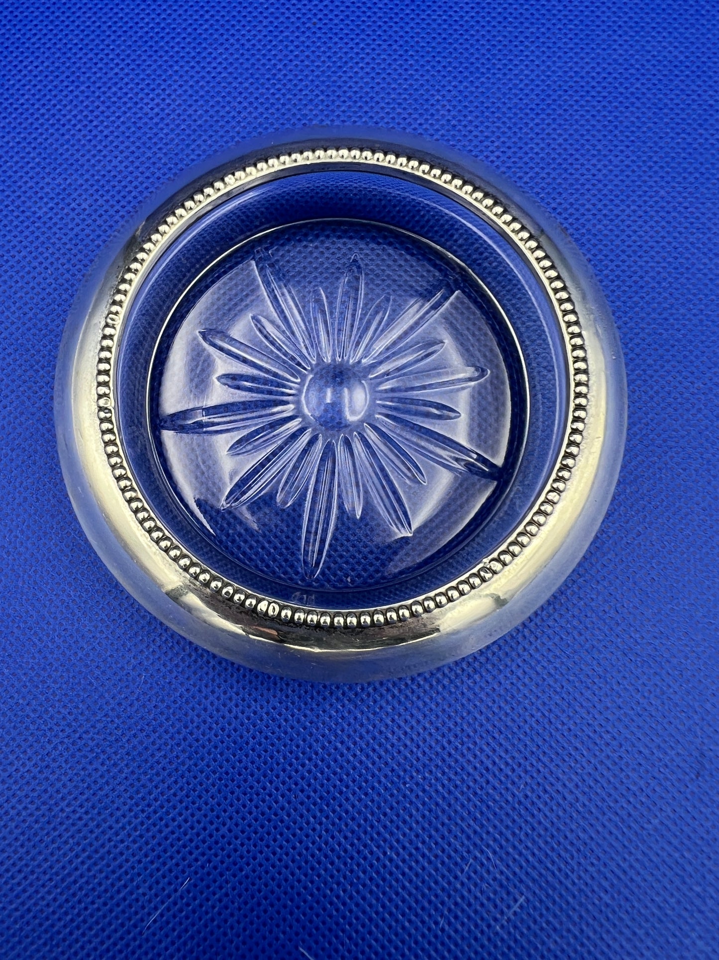 Vintage Frank M. Whiting & Co. Sterling Glass Coasters - Set of 10 Plus 1 Bonus Rogers Coaster